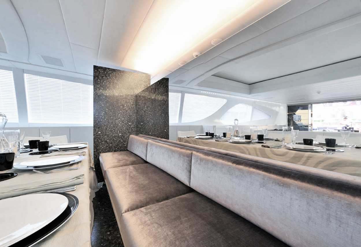 Yacht Mangusta 130 MAO relax room - retail lighting design