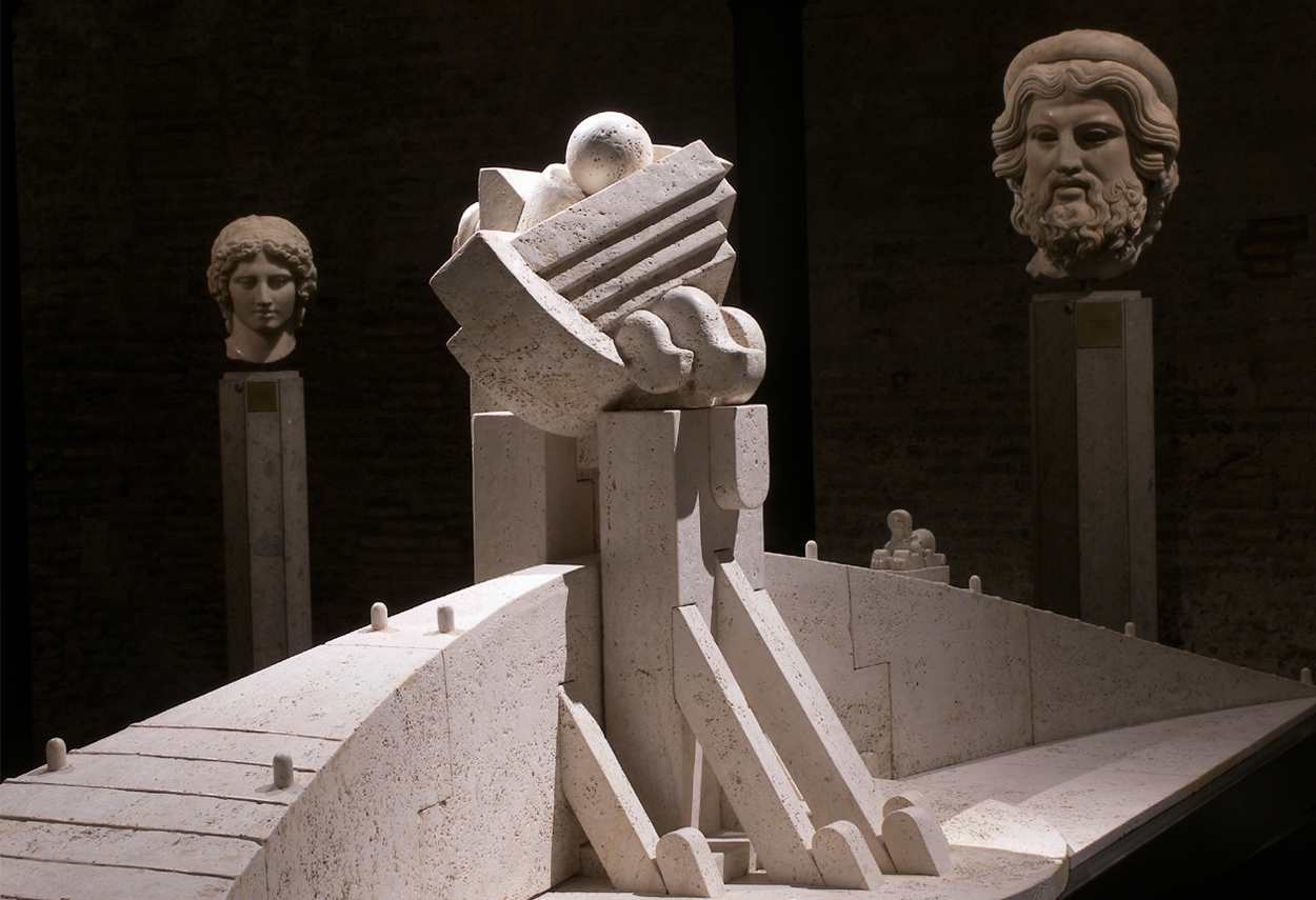 Baths of Diocletian I Segreti del Cielo Cascella Exhibition room - museum lighting design