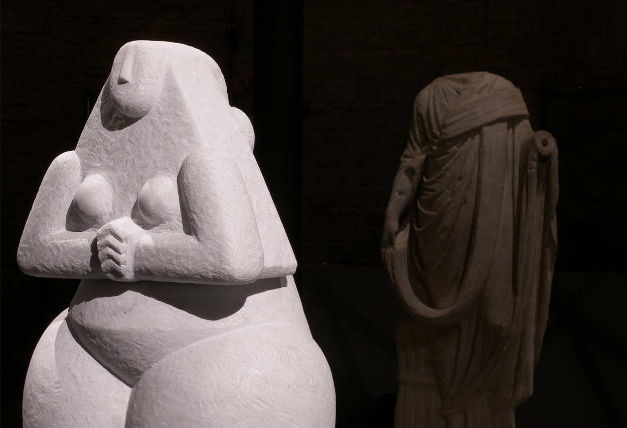 Baths of Diocletian I Segreti del Cielo Cascella Exhibition artworks detail - museum lighting design