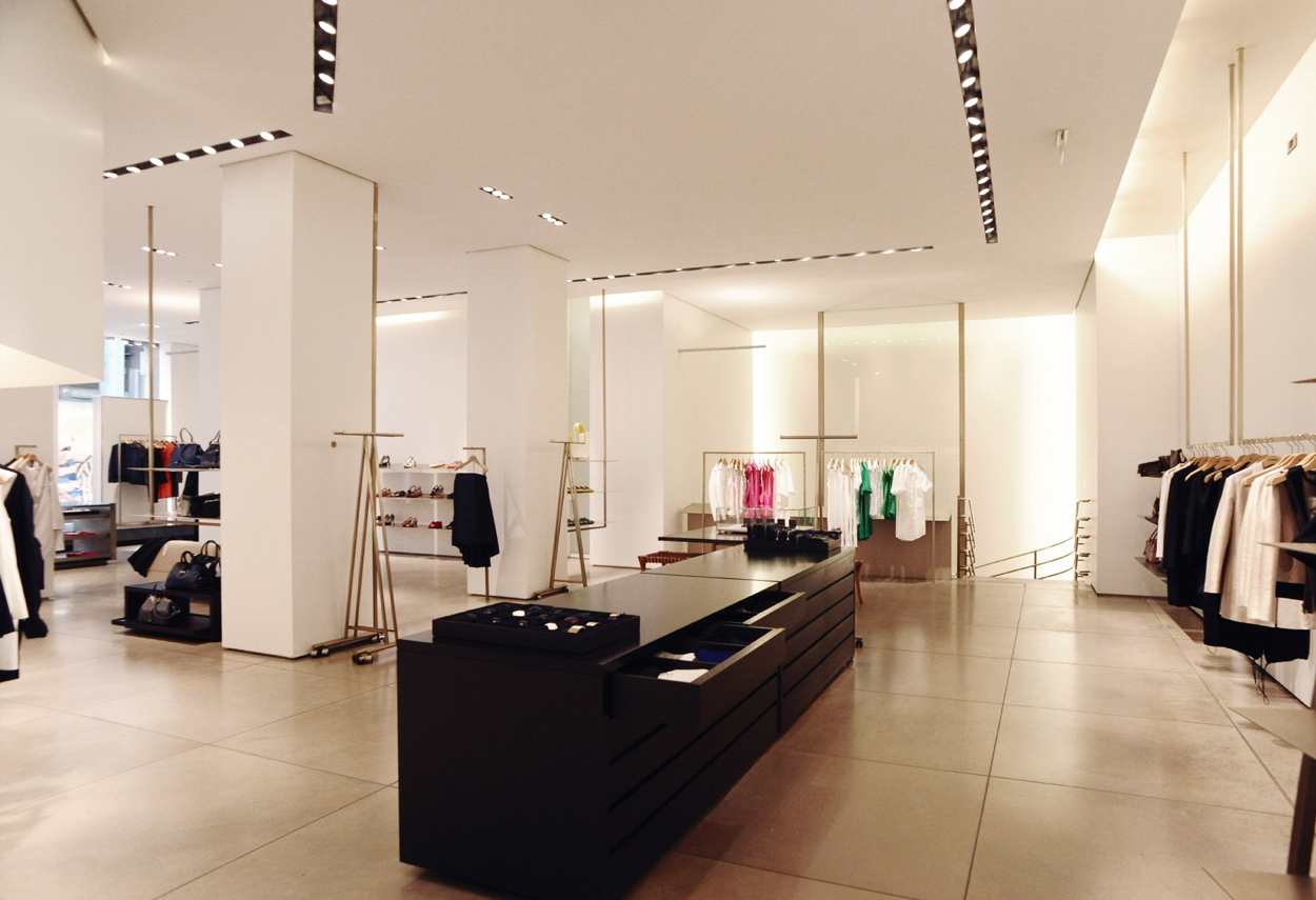 Jil Sander Showroom showroom in Milan global view - retail lighting design
