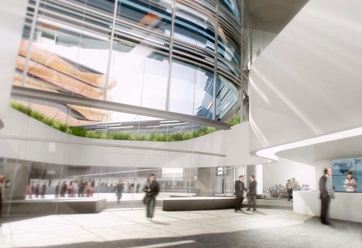 Italy San Donato ENI Headquarters internal view - architectural lighting