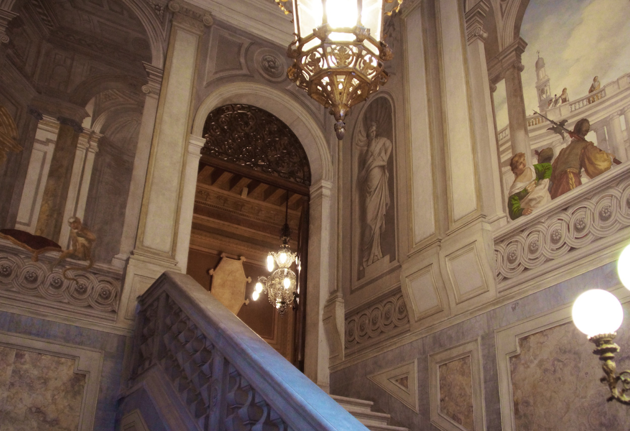 The entrance staircase