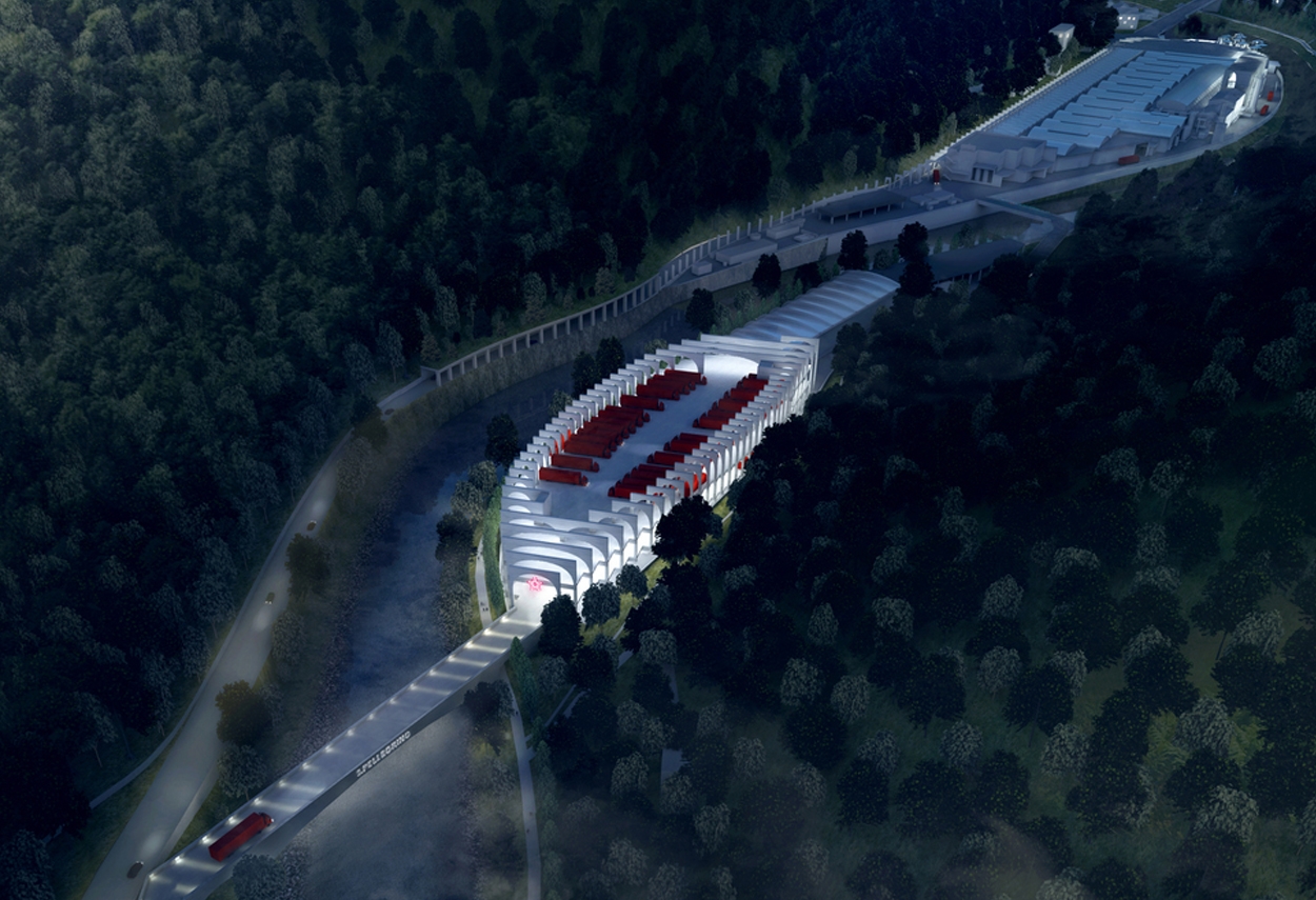 San Pellegrino Flagship Factory: Hawk eye view of the buildings