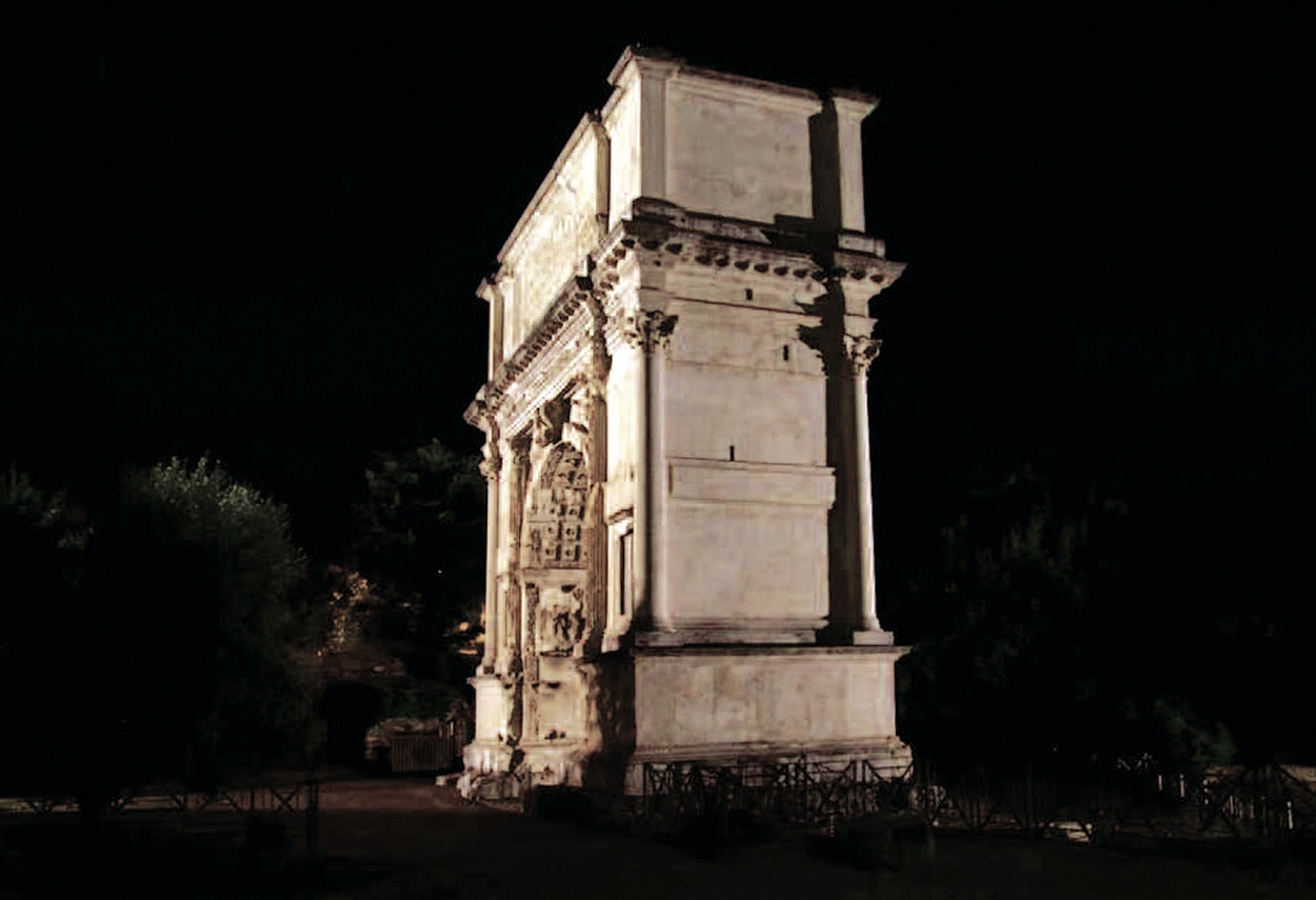 Rome Imperial Forums main entrance - museum lighting design