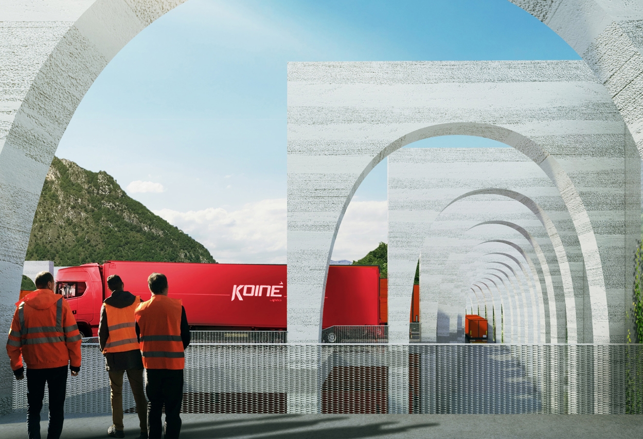 San pellegrino Flagship Factory: Parking area access