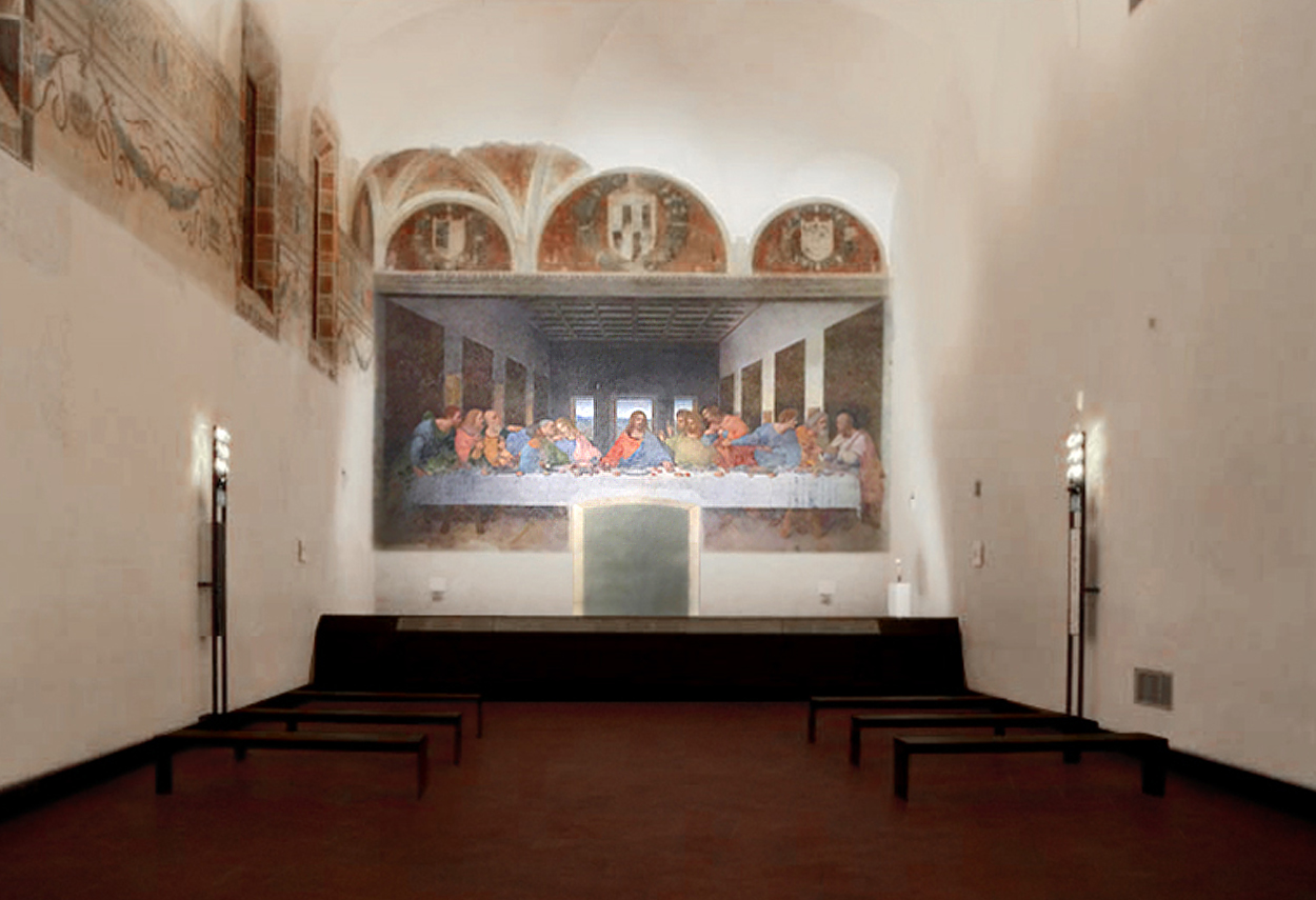 The Last Supper by Leonardo da Vinci with the lighting used