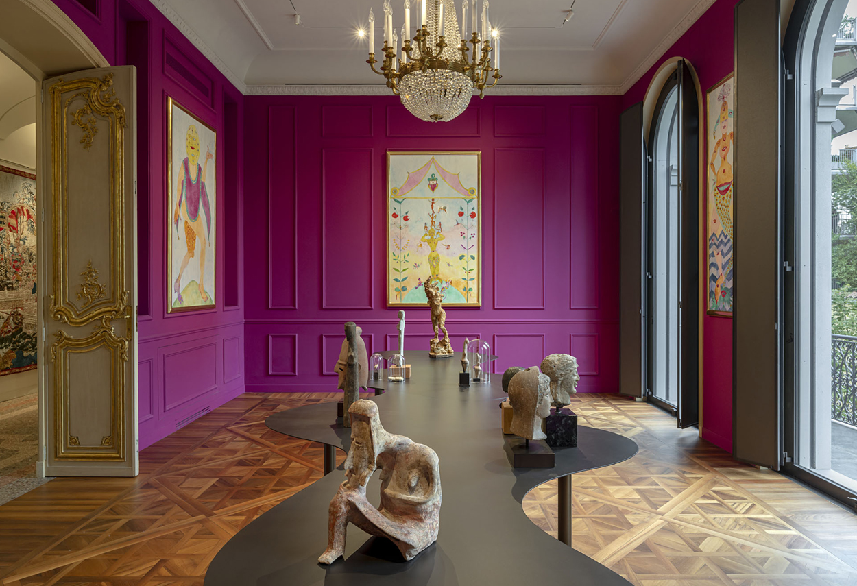 View of one of the exhibition rooms with the works on display