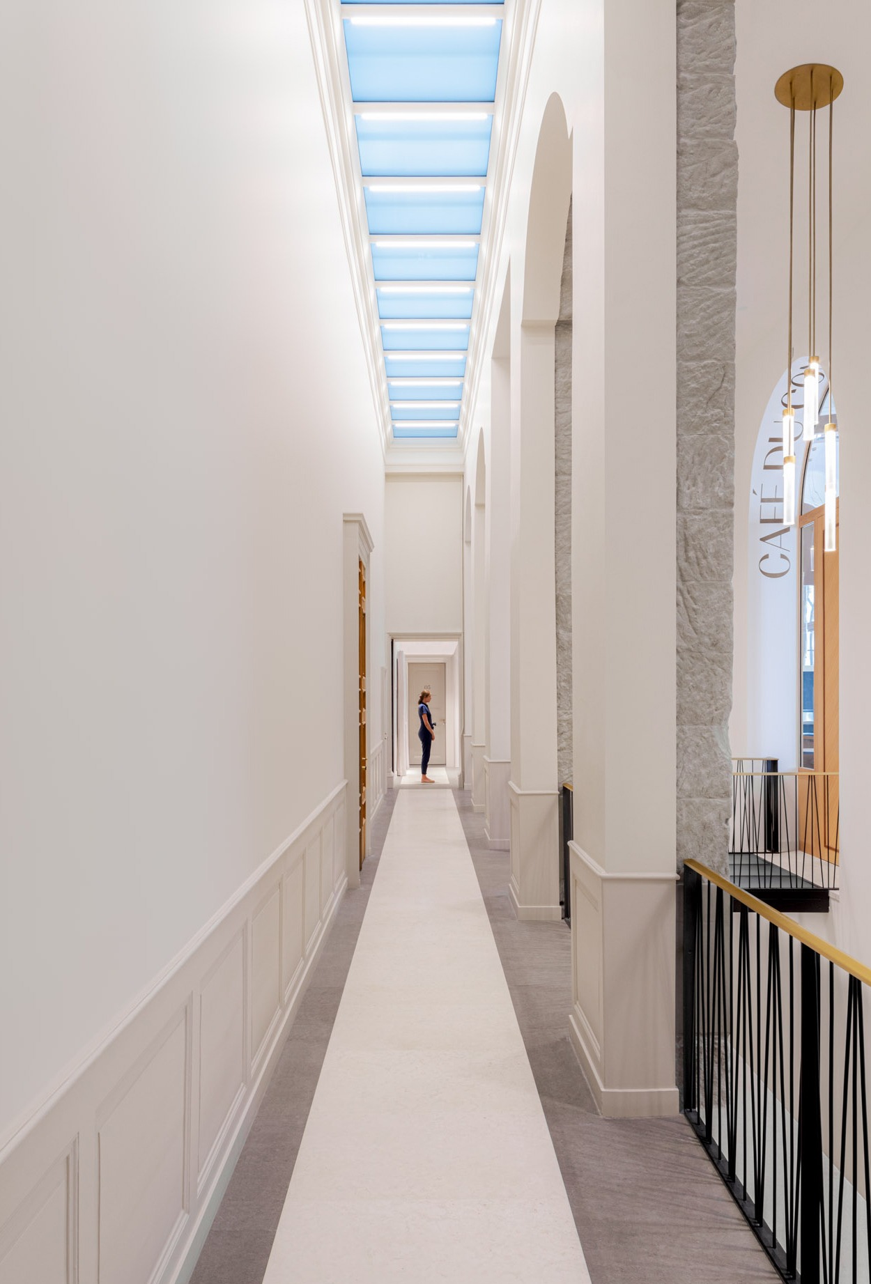 The interior spaces of the conservatory with natural light