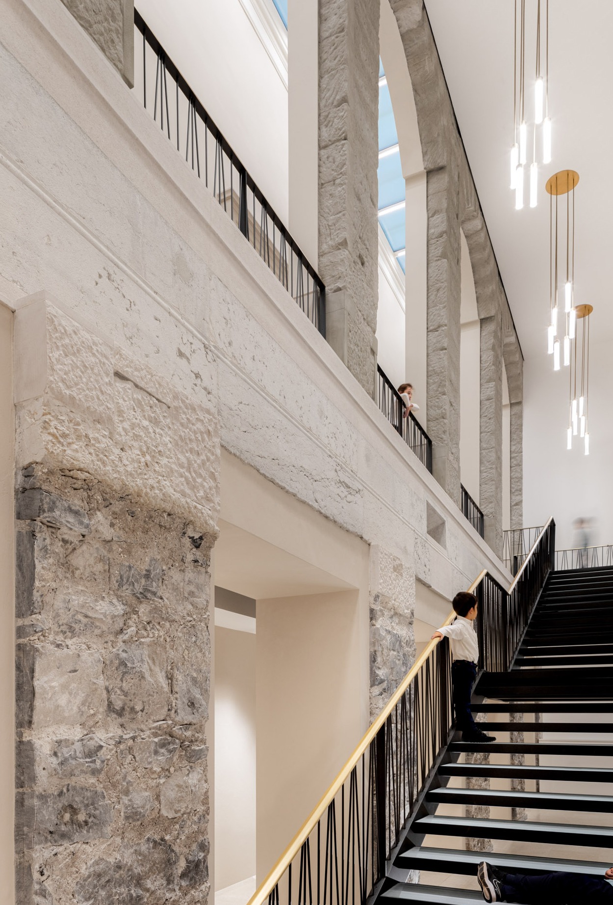 The internal staircase of the conservatory