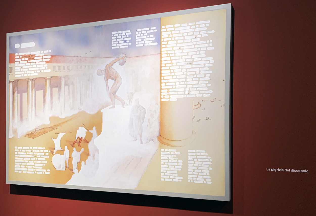 One of Emilio Isgrò's works