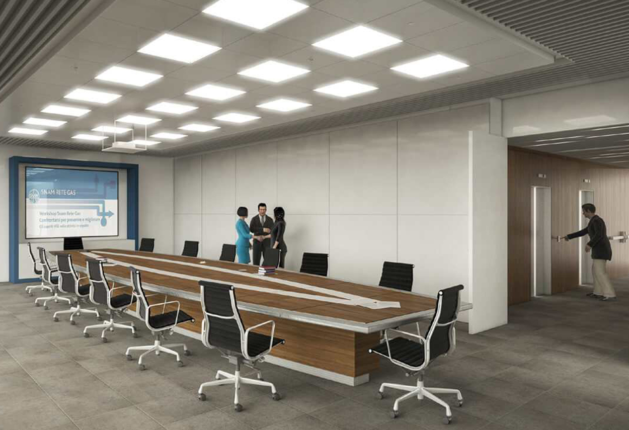 SNAM Headquarter sala riunioni - illuminazione ufficio