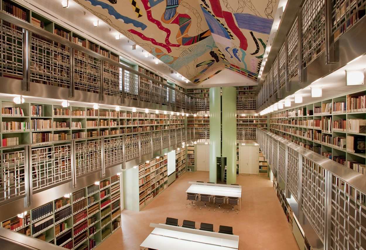 Palazzo Branciforte vista globale libreria - illuminazione architetturale
