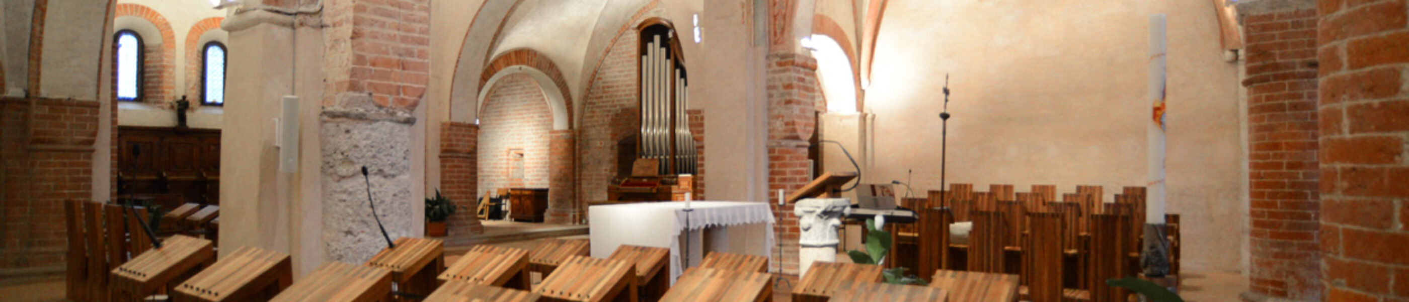 Monastero di Viboldone sala di preghiera - Design Luce