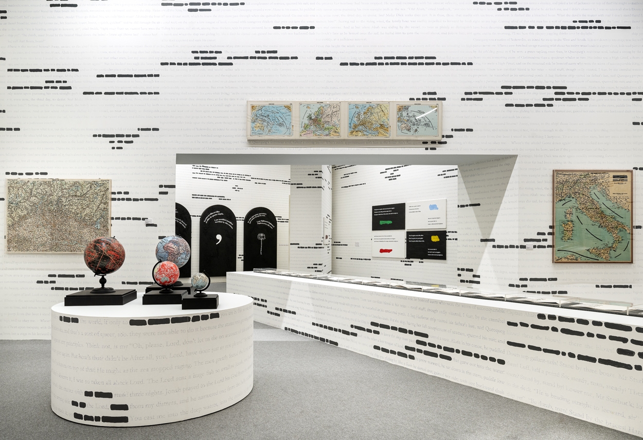 Vista globale delle di alcune opere della Mostra Isgrò