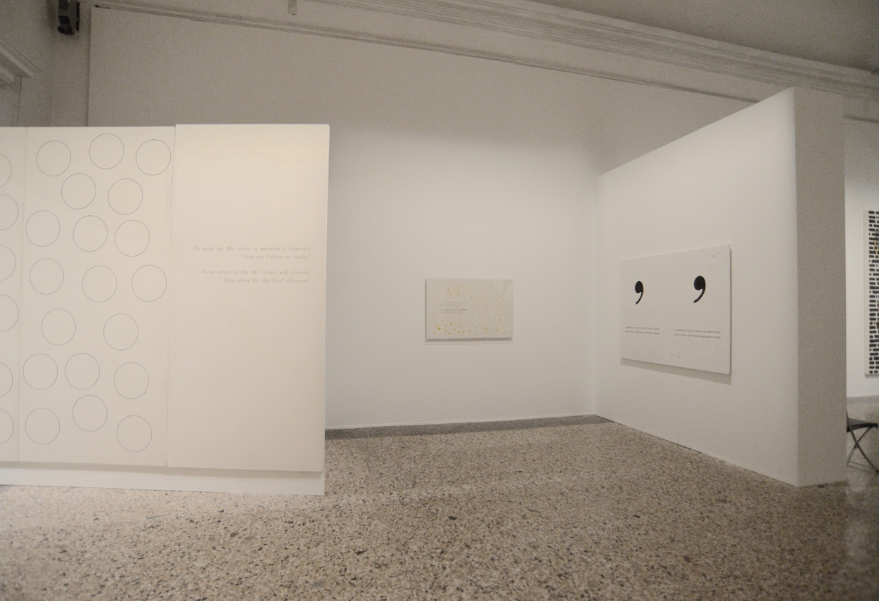 Mostra Isgrò a Palazzo Reale, vista delle opere presenti