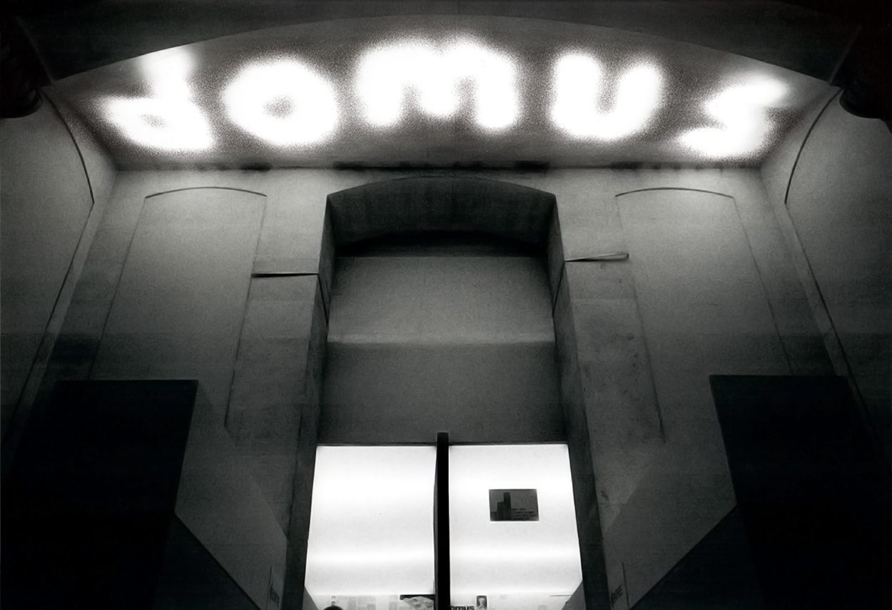 L'ingresso della mostra 45 anni di Domus